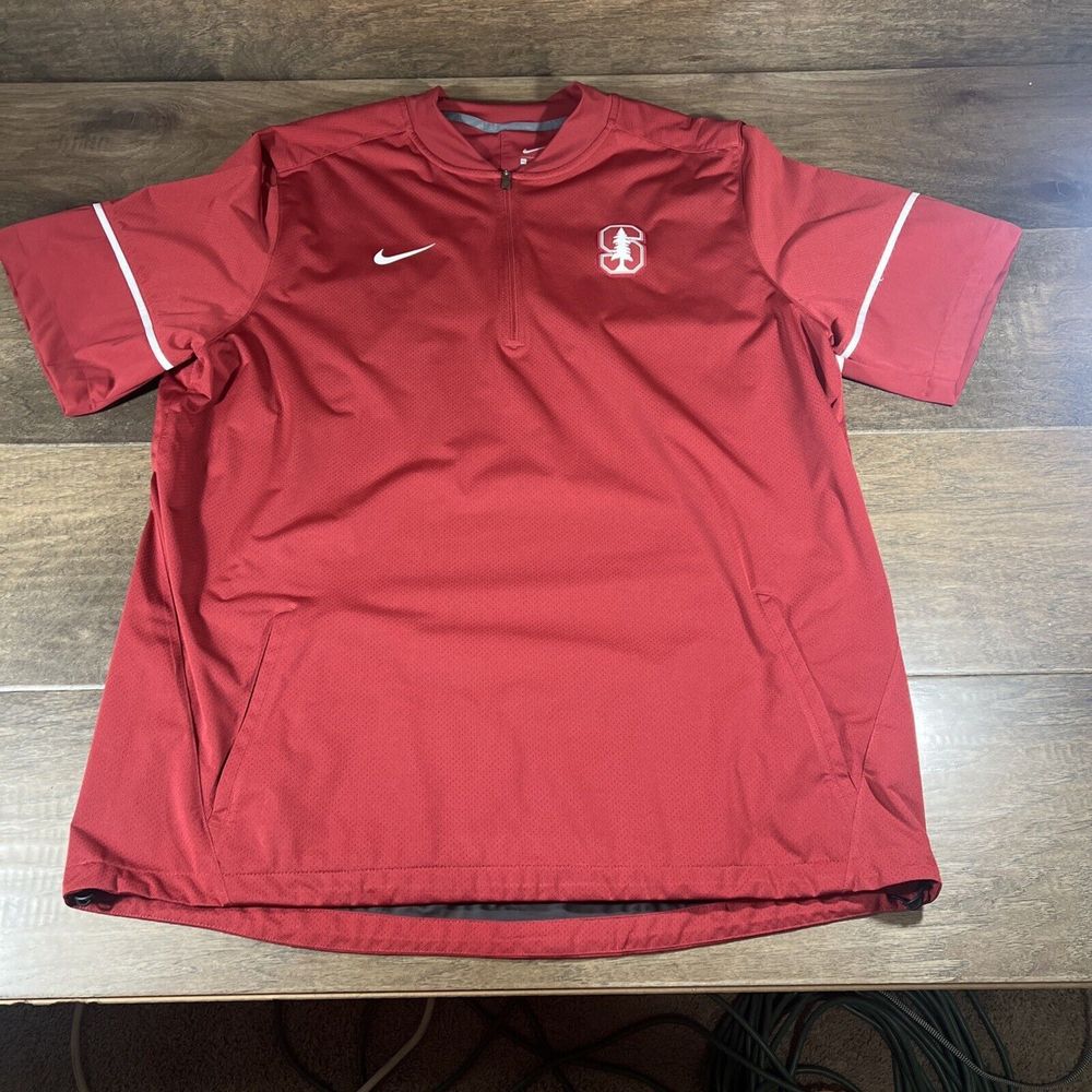 Stanford Jacket Nike Mens XXL Half-Zip Red pull-over